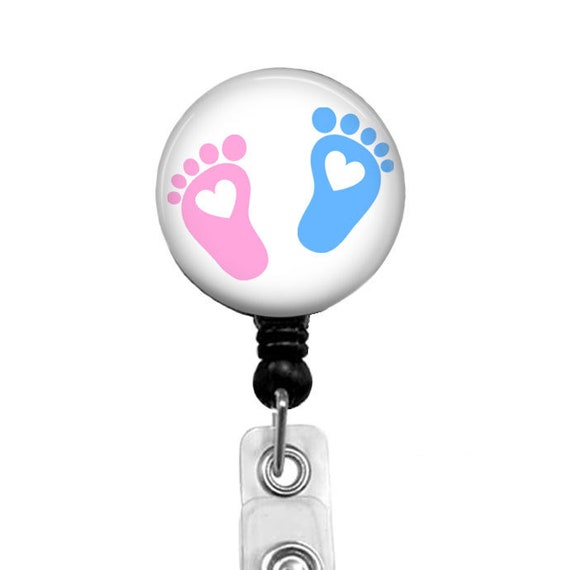 Baby Feet Badge Reel: NICU Nurse Stethoscope ID Tag Set