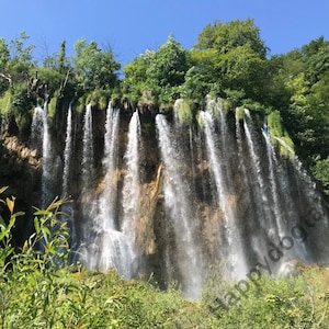 Dramatic Waterfalls in Plitvice National Park Croatia, Original Landscape Photography, Wall Art