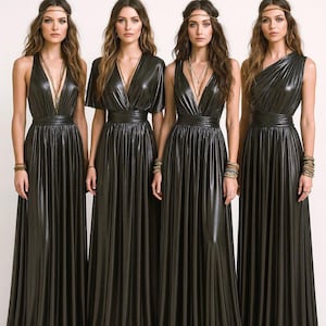 knee length dresses for ladies Black/Gold Metallic Mesh Maxi Dress