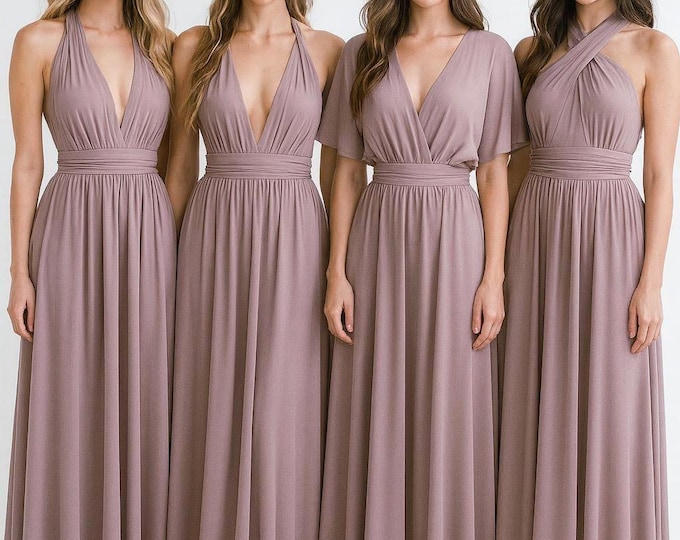 LAVENDER CREAM Bridesmaid Dress/ CUSTOM/ Convertible Dress / Infinity Dress/ Multiway Dress/  Multi Wrap Dress /  Plus Size / Petite/ Tall