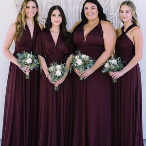 PLUM Bridesmaid Dress/ CUSTOM LENGTHS/ Convertible Dress /  Infinity Dress/ Multiway Dress/  Multi Wrap Dress /  Plus Size /