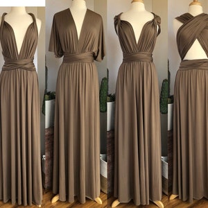 MOCHA Bridesmaid Dress/ Custom Length / Convertible Dress / Infinity Dress/ Multiway Dress/ Multi Wrap Dress / Plus Size / image 1