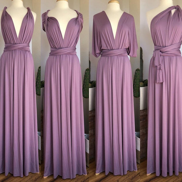 PURPLE ROSE Bridesmaid Dress/ CUSTOM LeNGTHS/ Convertible Dress /  Infinity Dress/ Multiway Dress/  Multi Wrap Dress /  Plus Size /