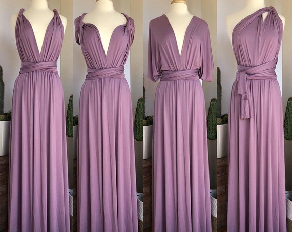 PURPLE ROSE Bridesmaid Dress/ CUSTOM LeNGTHS/ Convertible Dress /  Infinity Dress/ Multiway Dress/  Multi Wrap Dress /  Plus Size /