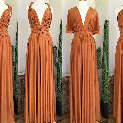 Beautiful Light Champagne Multi Way Bridesmaid Dress, Women Summer Dress,Convertible Dresses