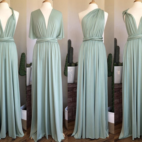 Sage Green bridesmaid Dress Infinity Dress Convertible Etsy