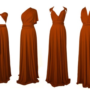 burnt orange long formal dresses