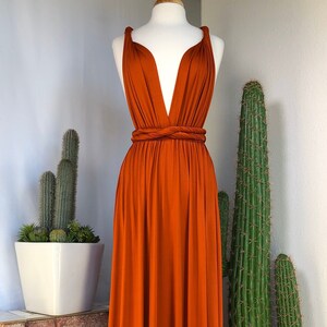 Etsy burnt orange bridesmaid dress online