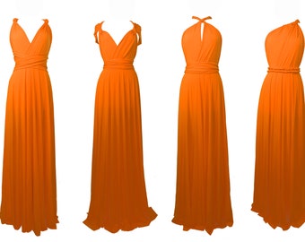 Orange bridesmaid dresses | Etsy UK