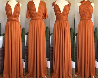 bright orange wedding dress