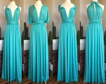 turquoise color dress