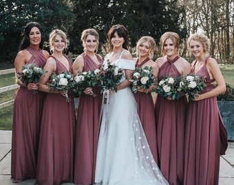 rustic mauve bridesmaid dresses