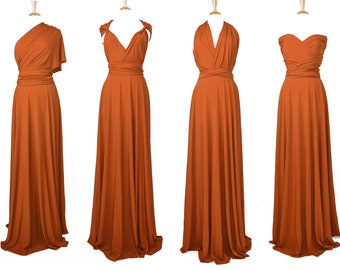 burnt orange formal dresses