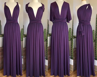 dark purple bridesmaid