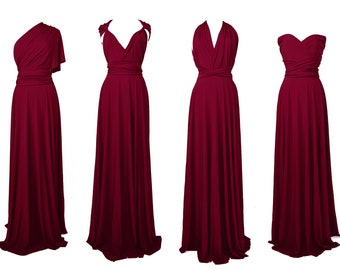 marsala red infinity dress
