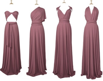 mauve multiway bridesmaid dress