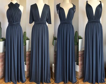 Slate Blue Bridesmaid Dress Etsy