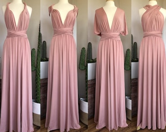 champagne pink bridesmaid dresses