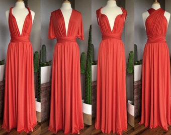 coral mermaid bridesmaid dresses