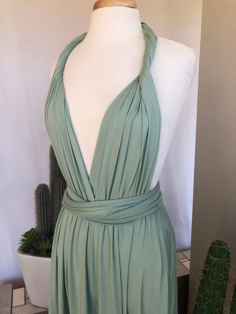 SAGE Bridesmaid Dress/ CUSTOM LeNGTHS/ Convertible Dress / Infinity Dress/ Multiway Dress/ Multi Wrap Dress / Plus Size / image 8