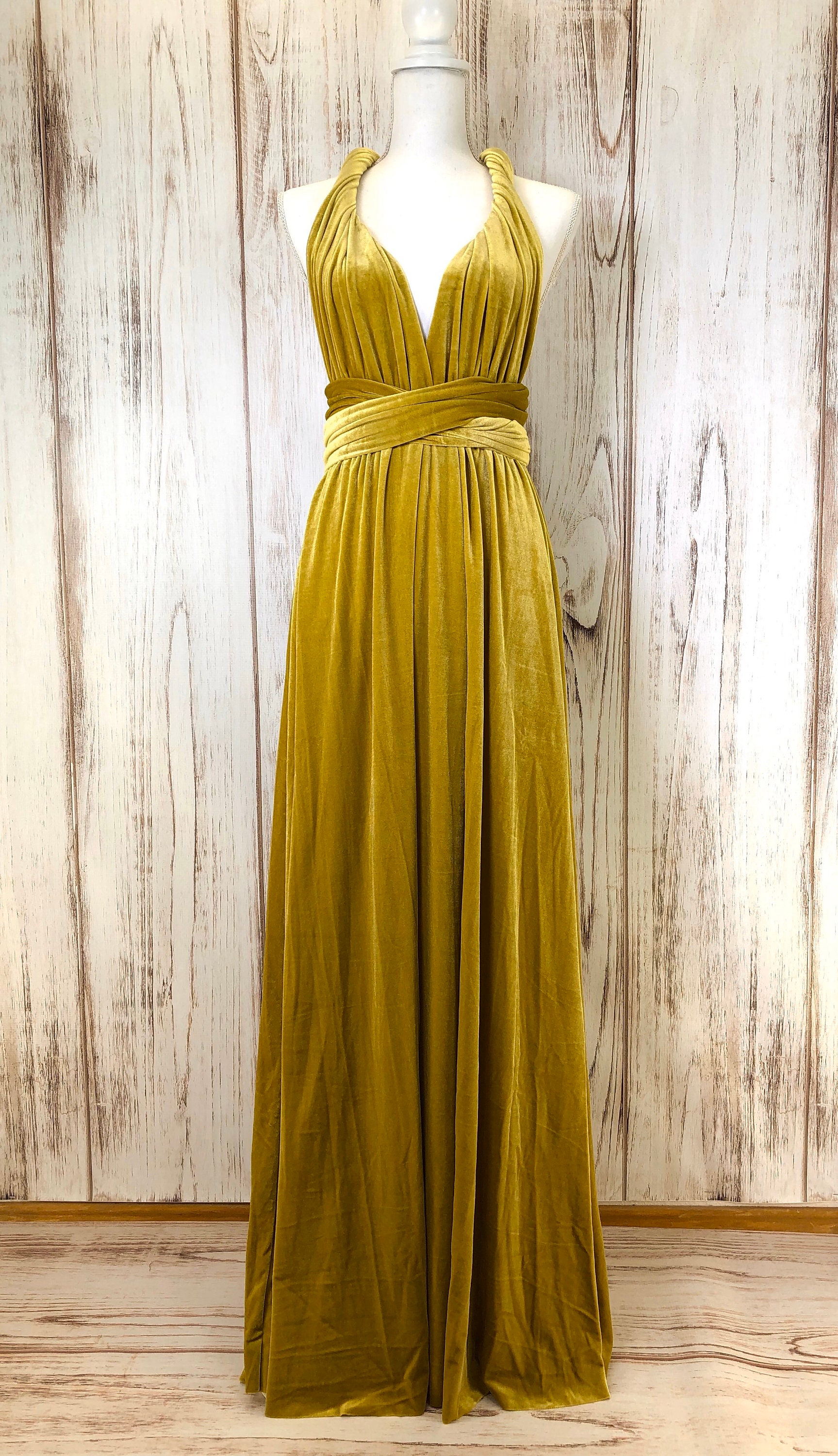 infinity dress mustard