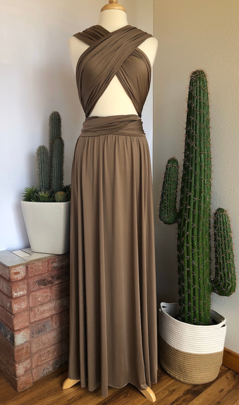 MOCHA Bridesmaid Dress/ Custom Length / Convertible Dress / Infinity Dress/ Multiway Dress/ Multi Wrap Dress / Plus Size / image 5