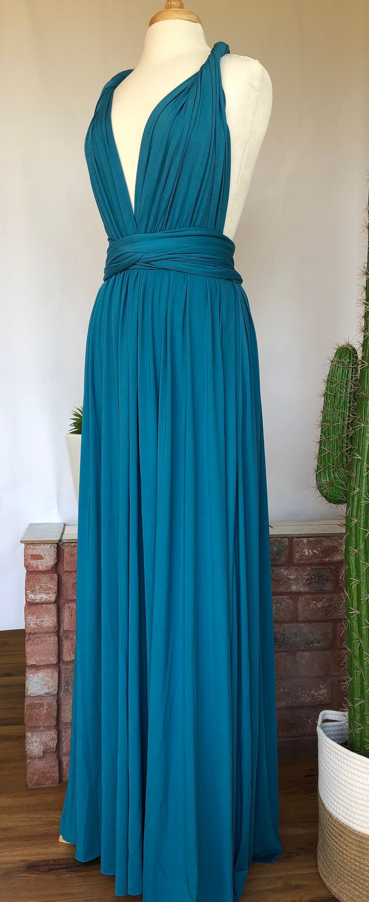 TEAL Bridesmaid Dress/ CUSTOM LeNGTHS/ Convertible Dress / Infinity ...