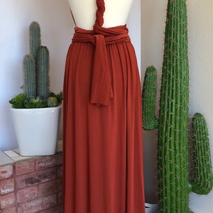 TERRACOTTA Bridesmaid Dress/ CUSTOM LeNGTHS/ Convertible Dress / Infinity Dress/ Multiway Dress/ Multi Wrap Dress / Plus Size / Petite image 8