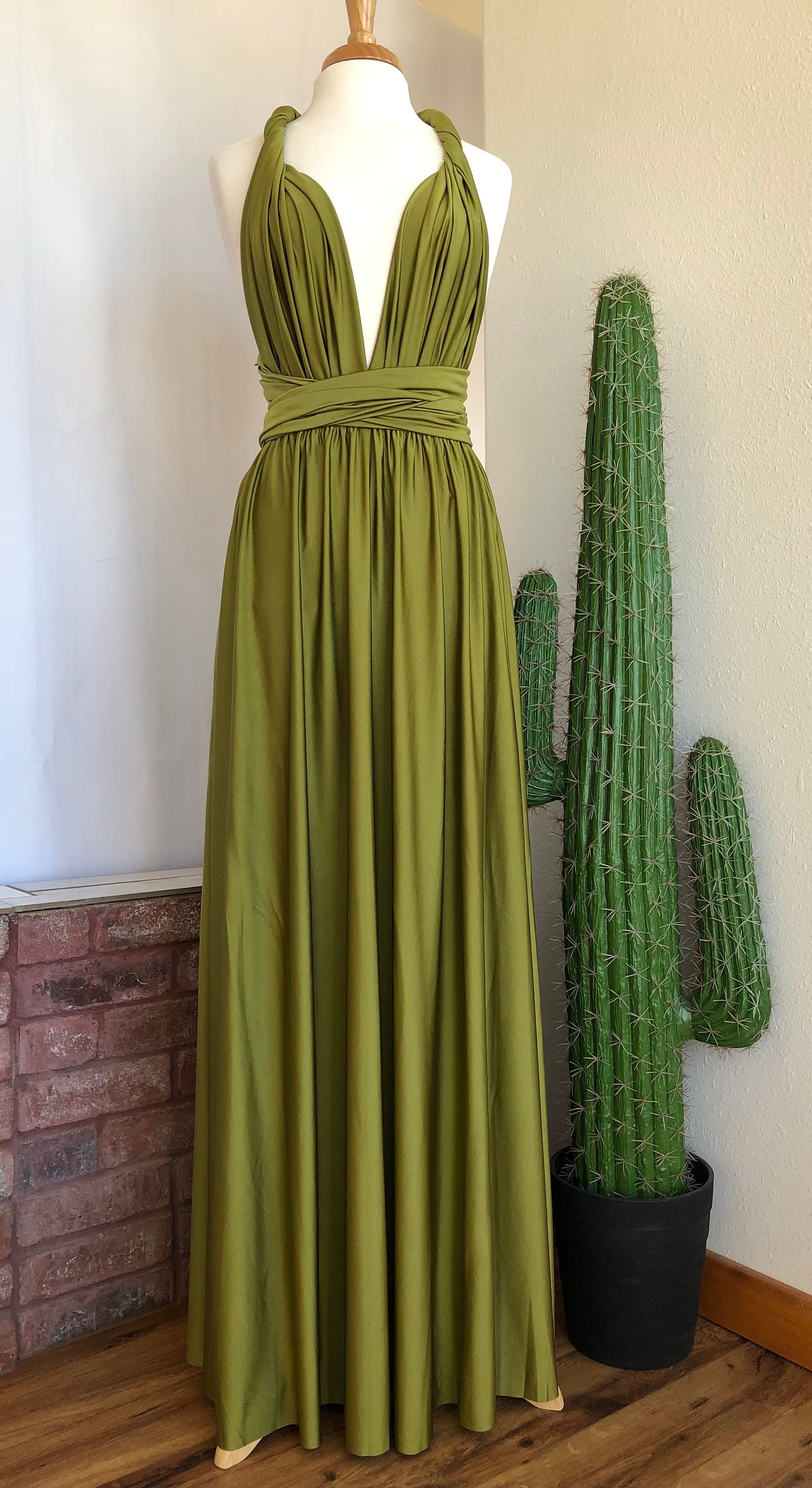 grass green color dress No.6 Elle Slip Dress in Grass Grass / L
