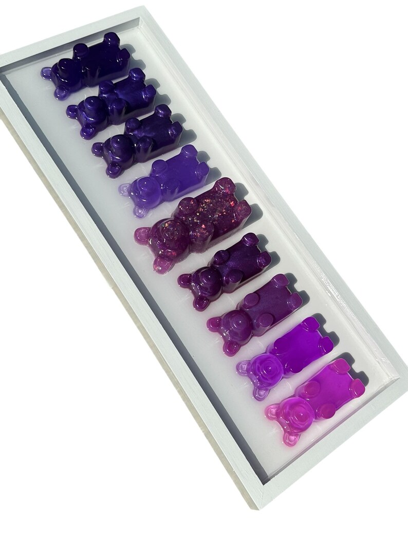 Purple Ombre LARGE Gummy Bear Resin Art/ 3D Pop Food Art/acrylic