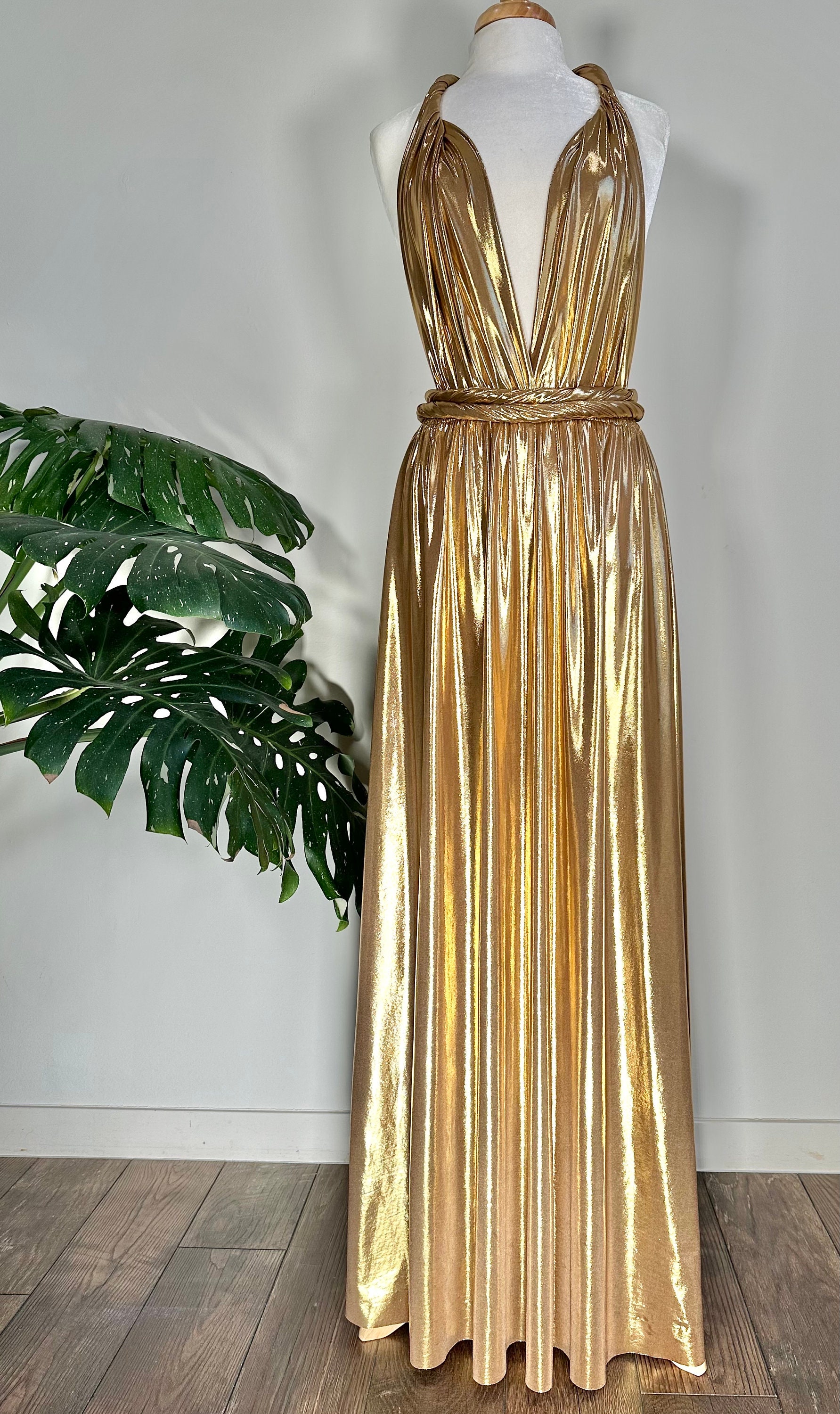 Metallic gold sales infinity dress