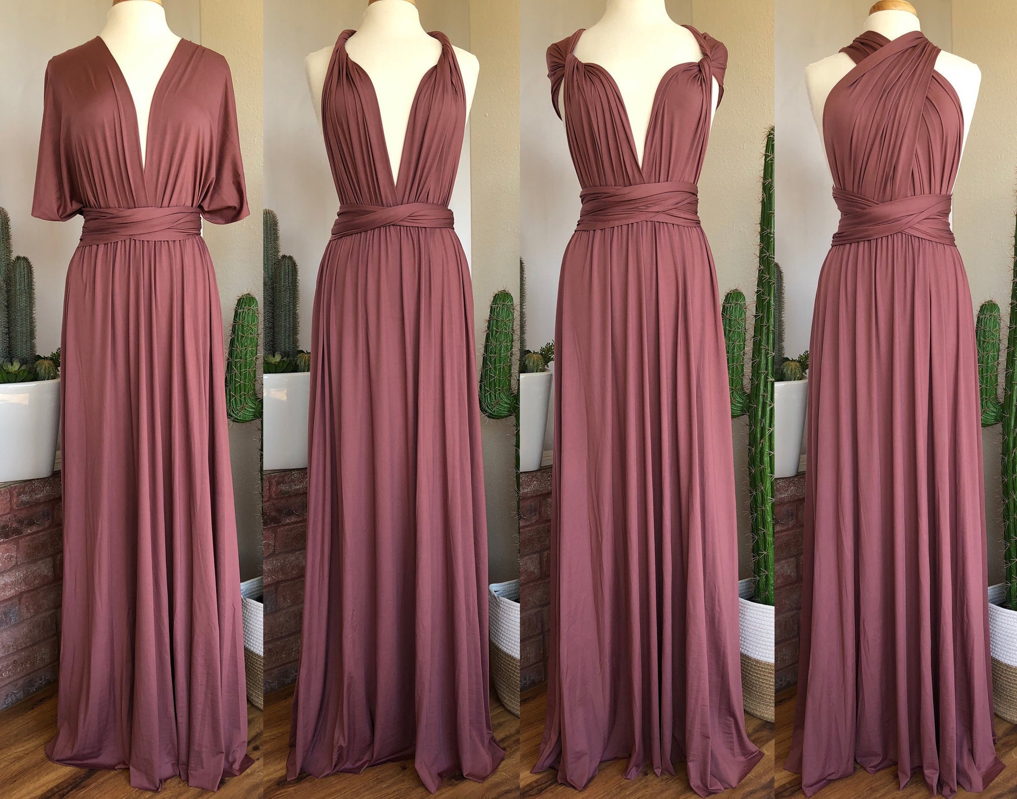 MAUVE Bridesmaid Dress/ CUSTOM LeNGTHS/ Convertible Dress / Infinity Dress/  Multiway Dress/ Multi Wrap Dress / Plus Size / Petite /