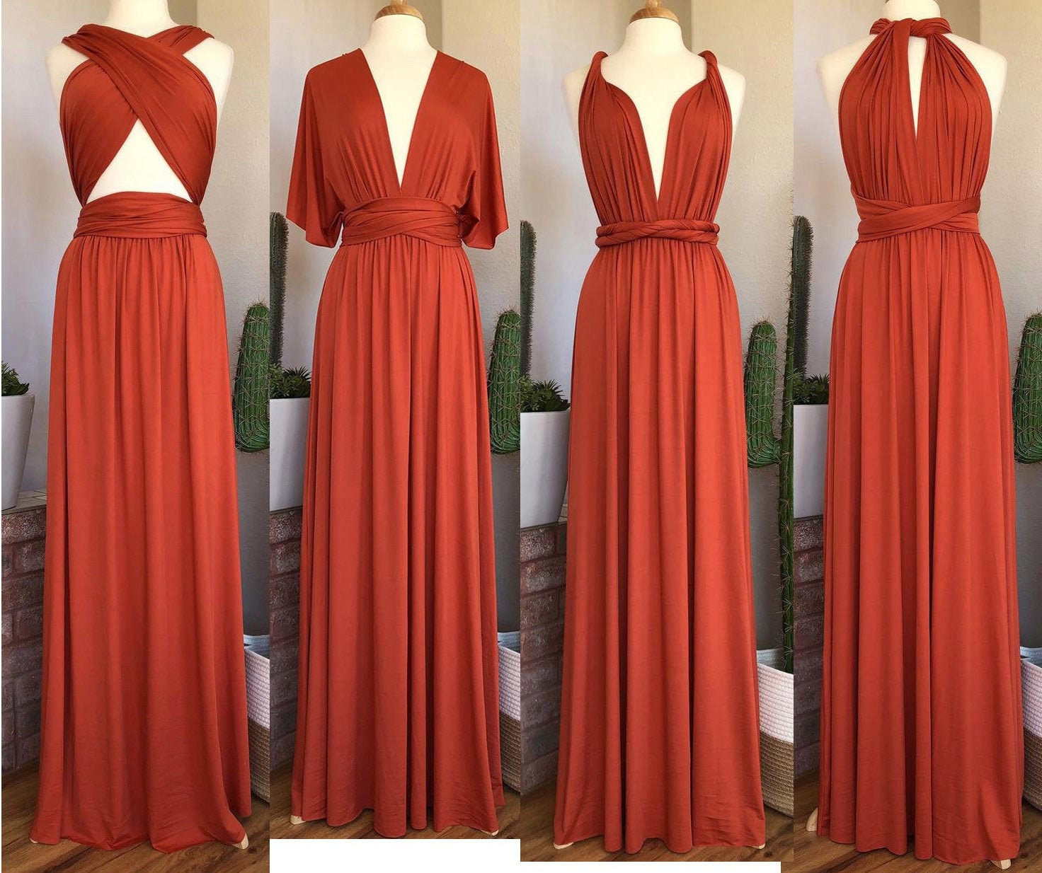 RUST Bridesmaid Dress/ CUSTOM Lengths ...