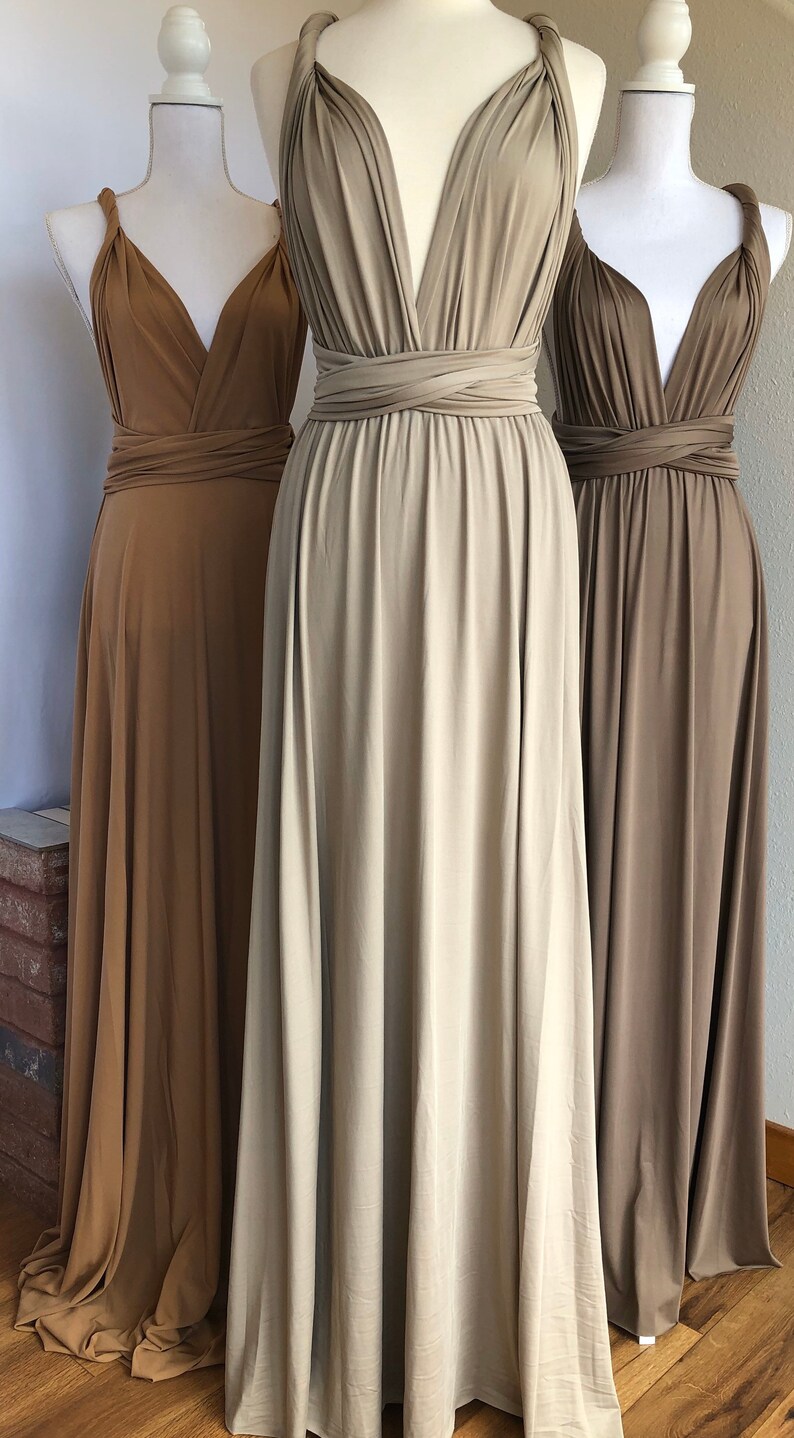 MOCHA Bridesmaid Dress/ Custom Length / Convertible Dress / Infinity Dress/ Multiway Dress/ Multi Wrap Dress / Plus Size / image 7