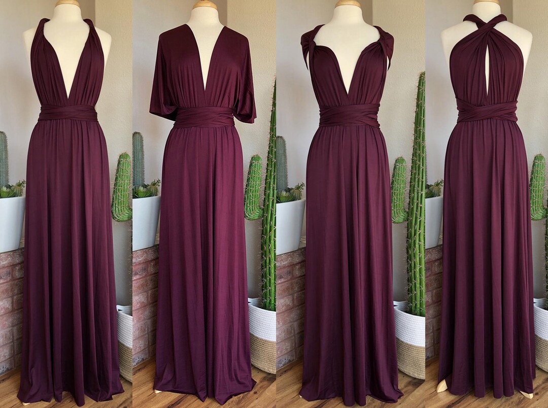 PLUM Bridesmaid Dress/ CUSTOM LENGTHS/ Convertible Dress / Infinity Dress/ Multiway Dress/ Multi