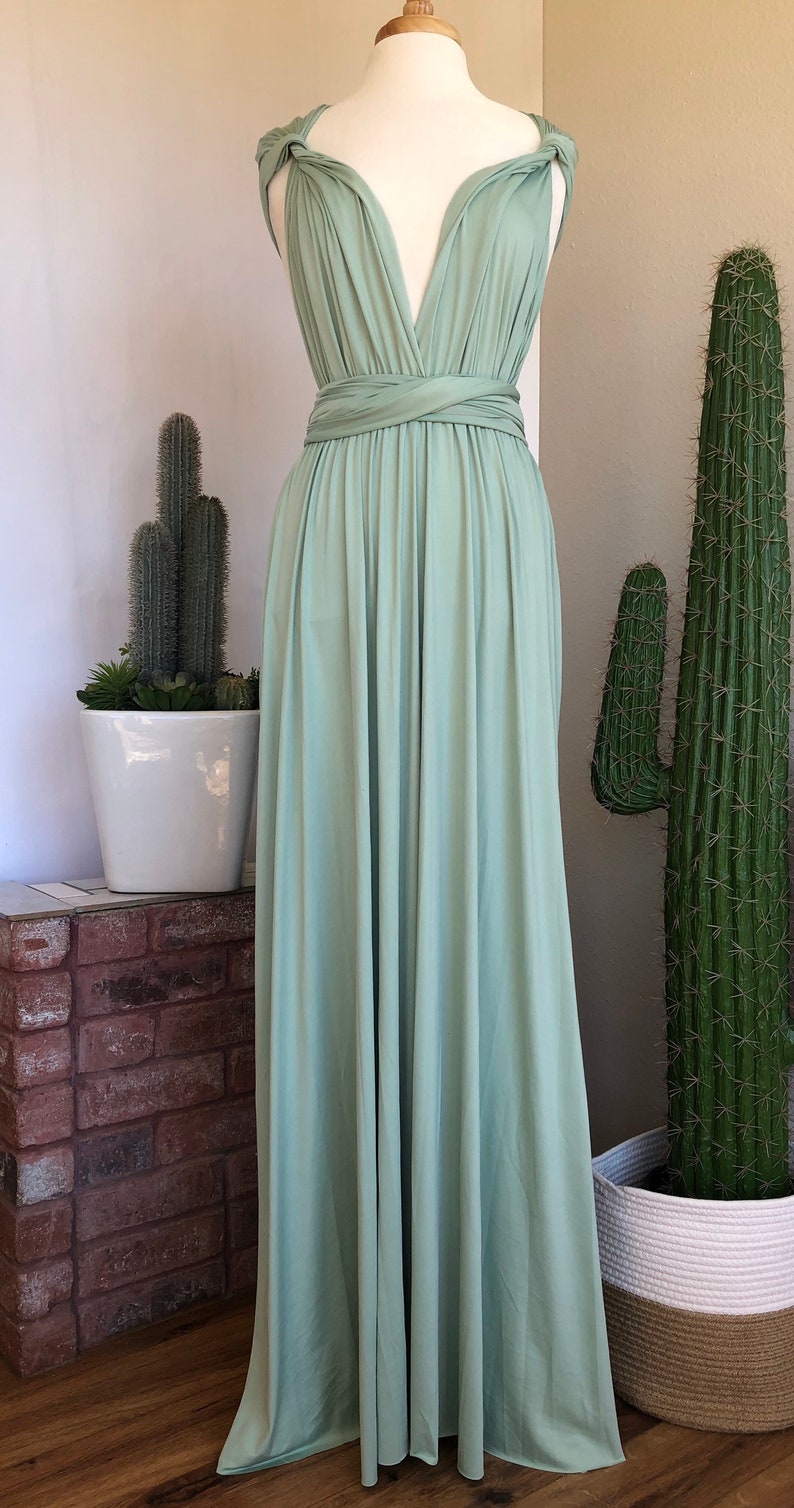 SAGE Bridesmaid Dress/ CUSTOM LeNGTHS/ Convertible Dress / Infinity Dress/ Multiway Dress/ Multi Wrap Dress / Plus Size / zdjęcie 5