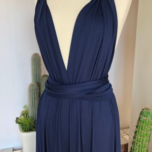 NAVY Bridesmaid Dress/ CUSTOM LENGTHS/ Convertible Dress / Infinity Dress/ Multiway Dress/ Multi Wrap Dress / Plus Size / Petite / image 7