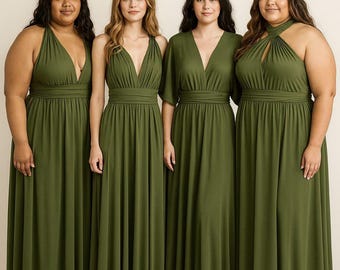 sage green a line prom dress Dark Green Paisley Plus Size Satin Kaftan Flowy