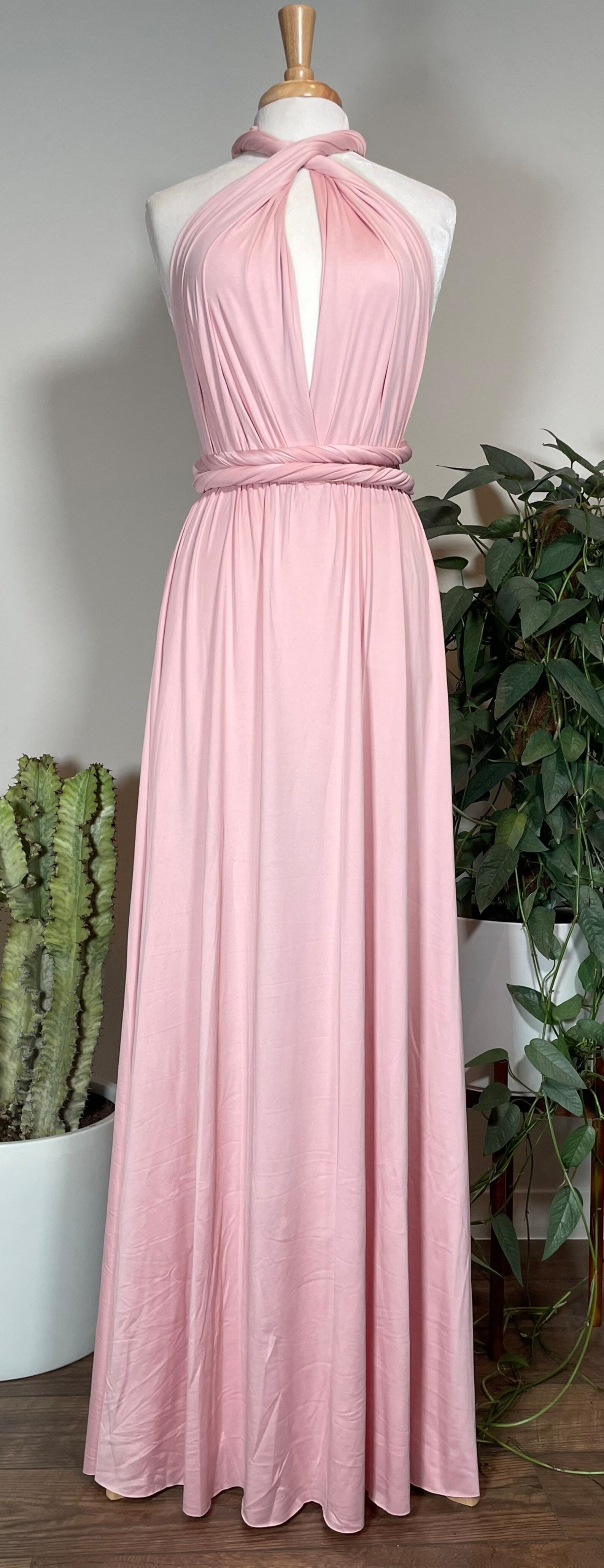 PINK CHAMPAGNE Bridesmaid Dress/ Custom Length / Convertible Etsy