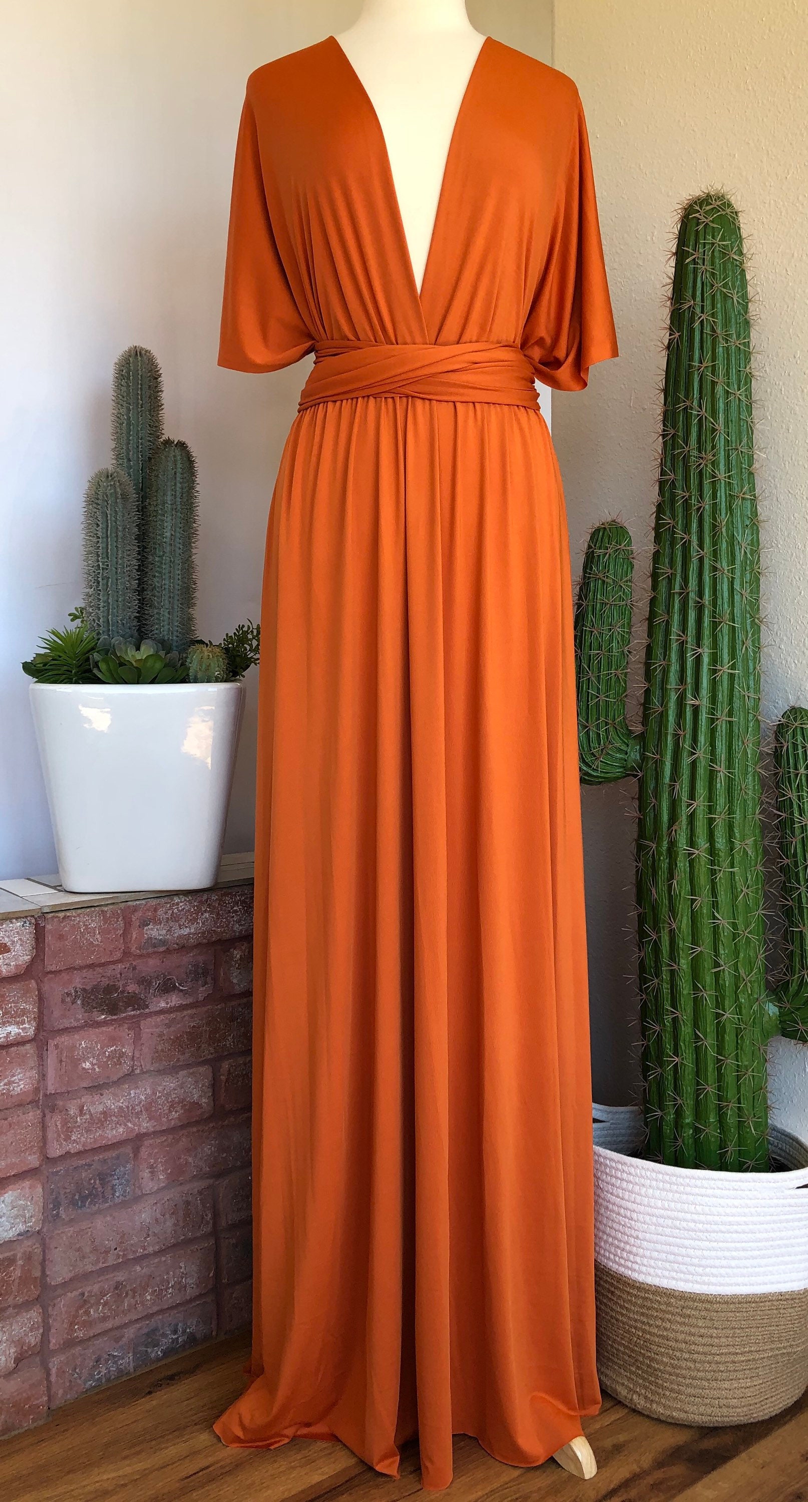 PUMPKIN SPICE Bridesmaid Dress/ CUSTOM Lengths/ Convertible - Etsy pumpkin-spice-bridesmaid-dress-custom-lengths-convertible-etsy