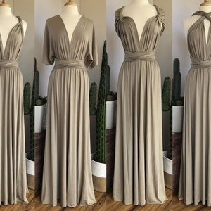 CHAMPAGNE Bridesmaid Dress/ CUSTOM LeNGTHS/ Convertible Dress / Infinity Dress/Multiway Dress/  Multi Wrap Dress /  Plus Size /