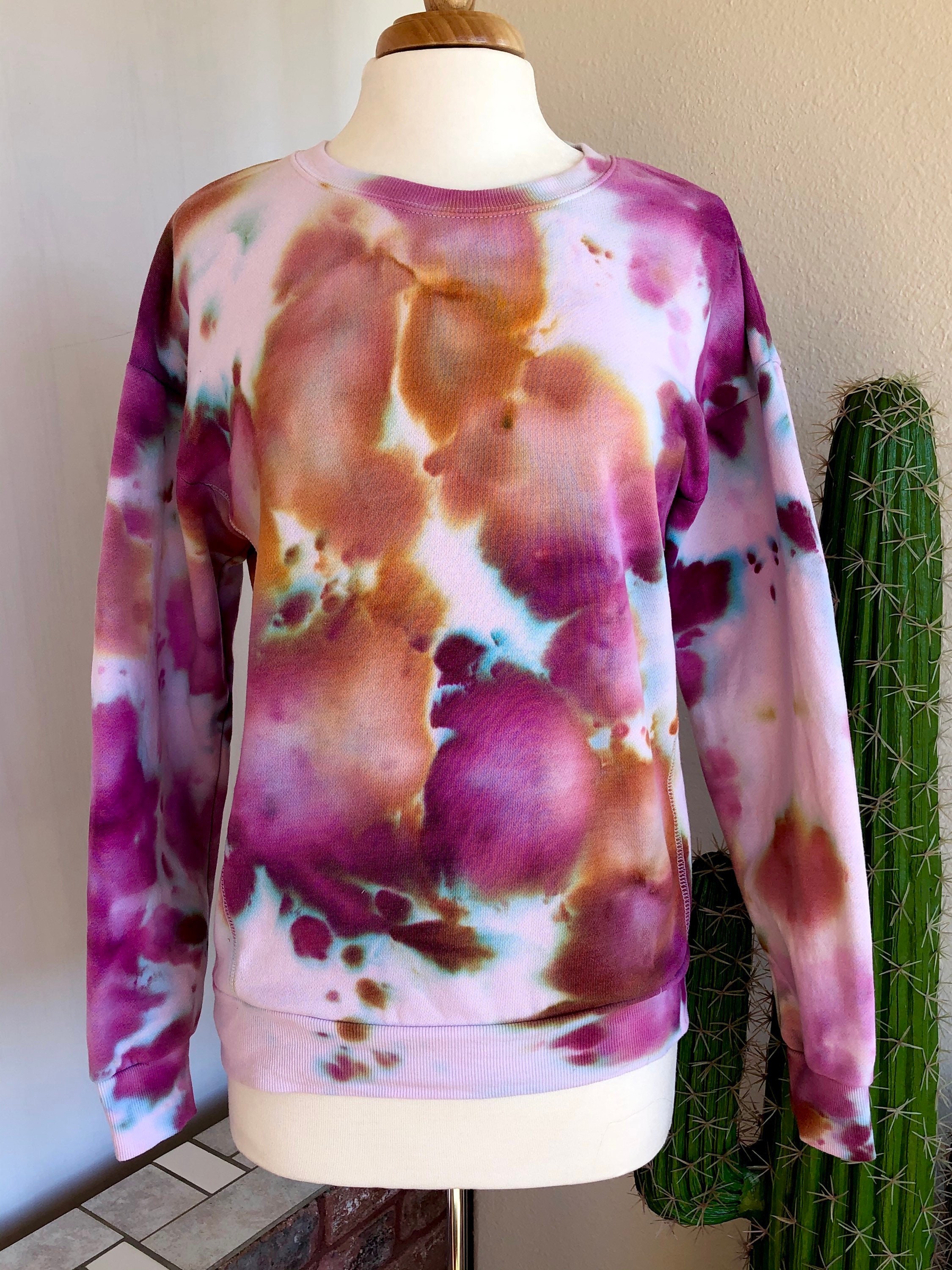 POPPY Oversized Sweatshirt / Ice Dye Hoodie/ Tie Dye / Sweatshirt ...