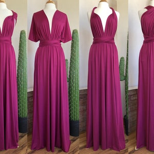 MAGENTA Bridesmaid Dress/ Magenta / Convertible Dress / Infinity Dress/ Multiway Dress/  Multi Wrap Dress / Plus Size / Rich Jewel Tone