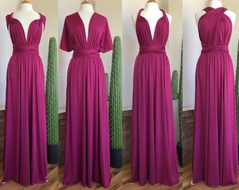 MAGENTA Bridesmaid Dress/ Magenta / Convertible Dress / Infinity Dress/ Multiway Dress/  Multi Wrap Dress / Plus Size / Rich Jewel Tone
