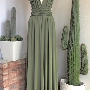 EUCALYPTUS Bridesmaid Dress/ CUSTOM LeNGTHS/ Convertible Dress / Infinity Dress/ Multiway Dress/ Multi Wrap Dress / Plus Size / image 2