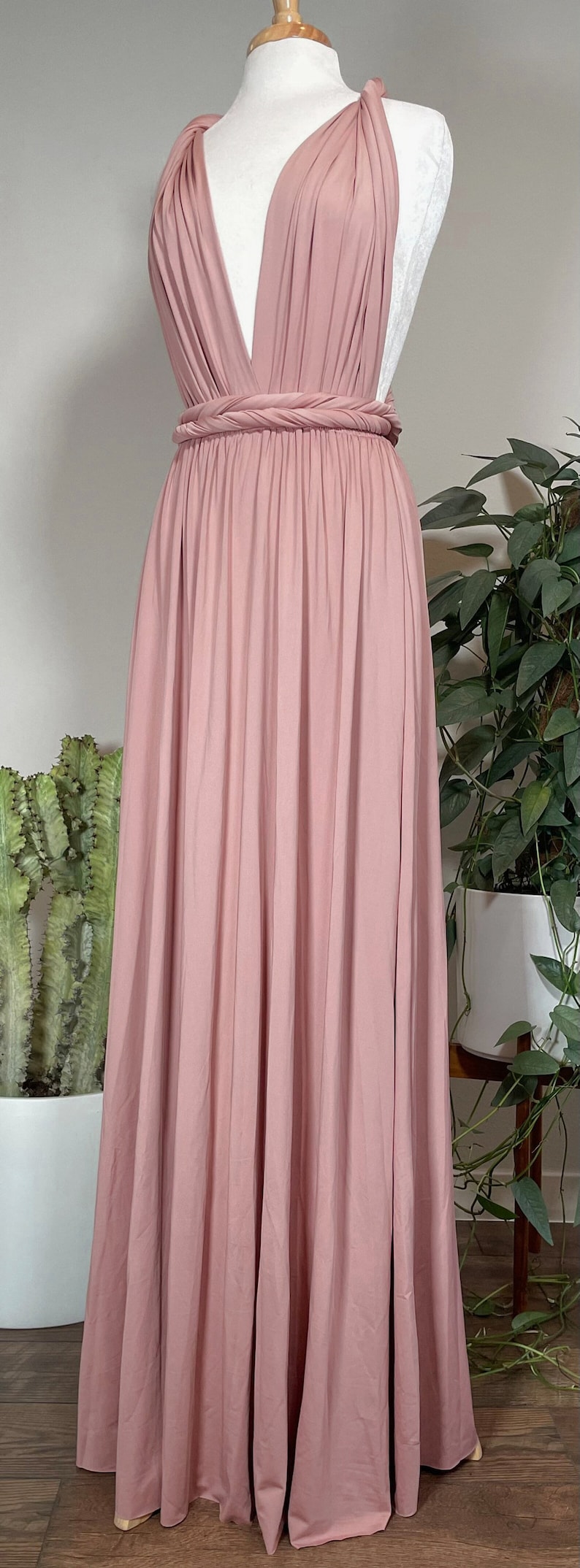 ROSE QUARTZ Bridesmaid Dress/ CUSTOM/ Convertible Dress / Infinity Dress/ Multiway Dress/ Multi Wrap Dress / Plus Size / Petite/ Tall image 6