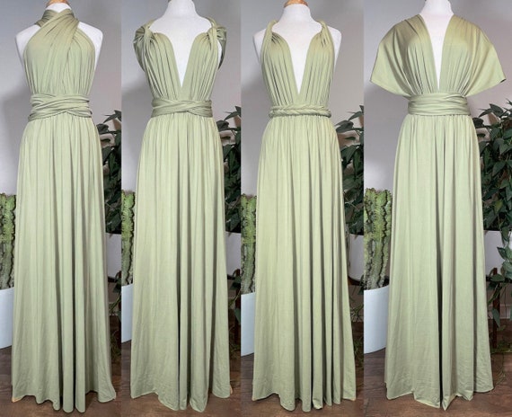 MATCHA GREEN Bridesmaid Dress/ CUSTOM LeNGTHS/ Convertible Dress / Infinity Dress/ Multiway Dress/  Multi Wrap Dress /  Plus Size /