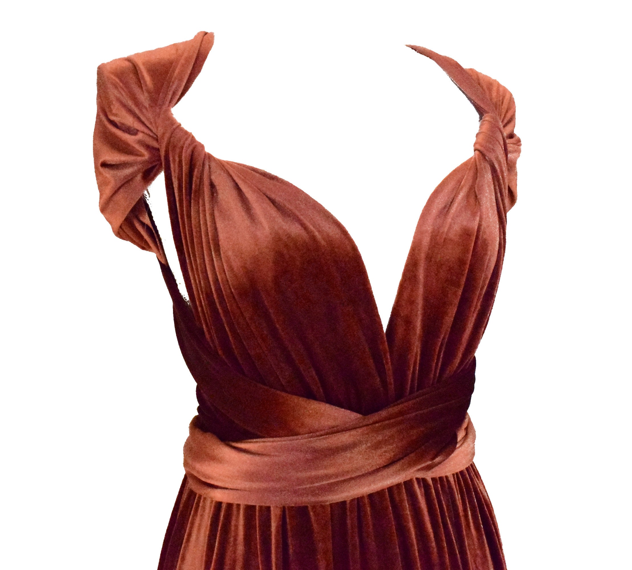 copper infinity dress