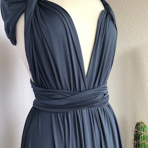 DUSK BLUE Bridesmaid Dress/ Custom Length / Convertible Dress ...