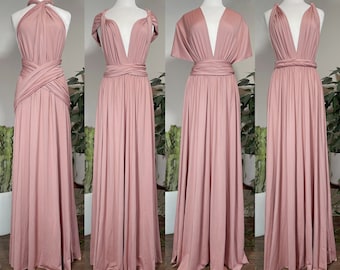 ROSE QUARTZ Bridesmaid Dress/ CUSTOM/ Convertible Dress / Infinity Dress/ Multiway Dress/  Multi Wrap Dress /  Plus Size / Petite/ Tall